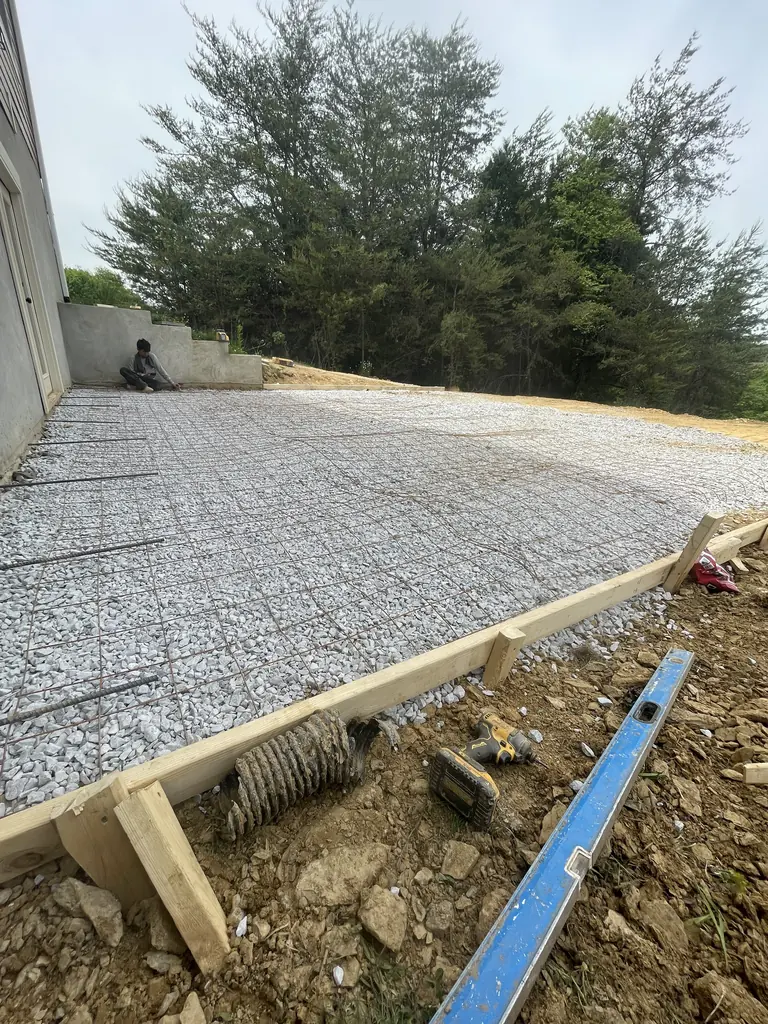 Step 02: grade and forms on a Maldonado Concrete job in Knoxville, Tennessee